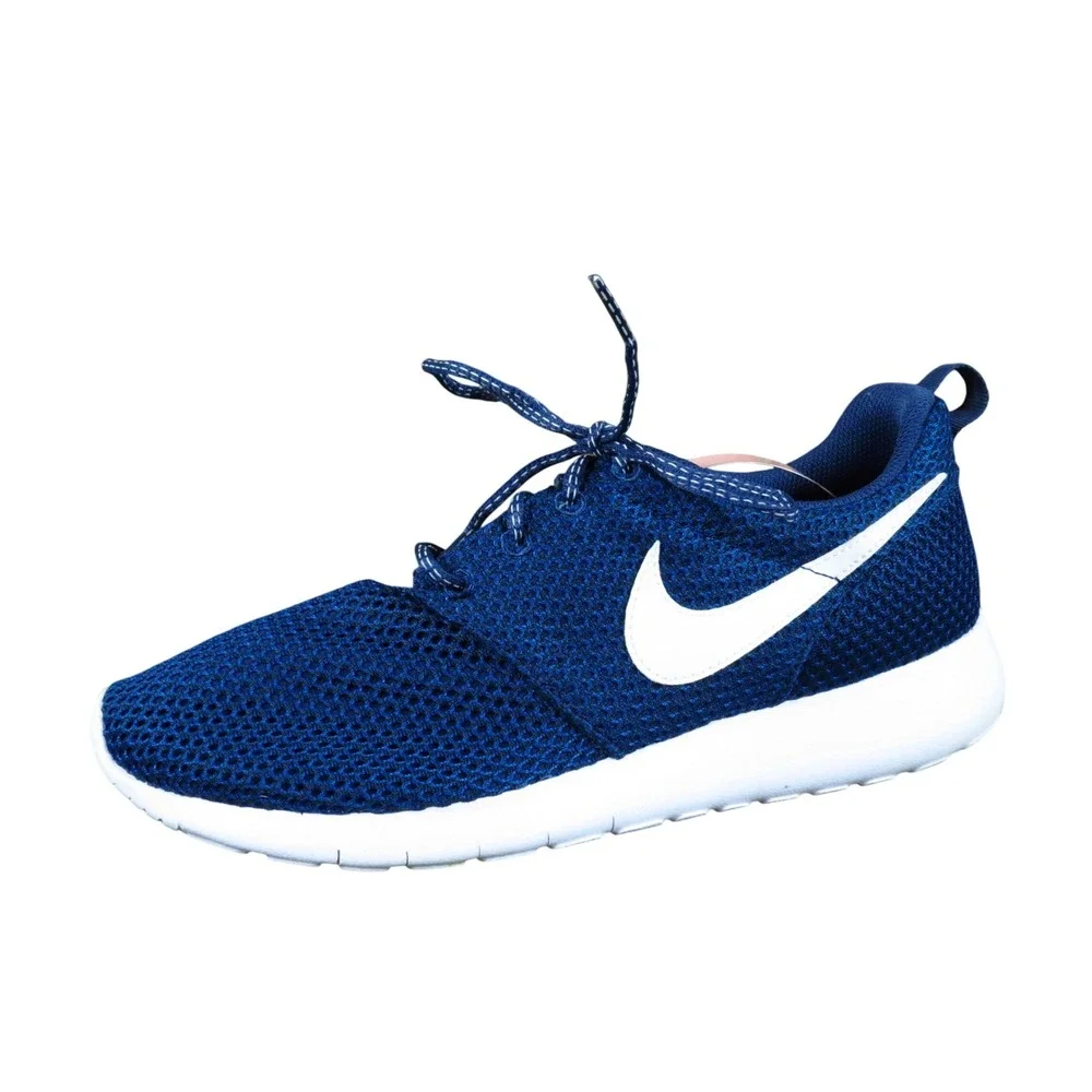 Nike Roshe One Girls Sneakers Size 7Y Athletic Running Shoes Navy Blue Mesh